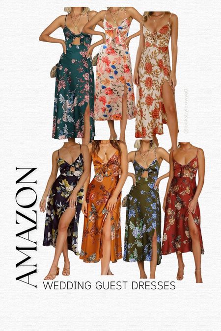 Floral silky Amazon dress for weddings this summer!