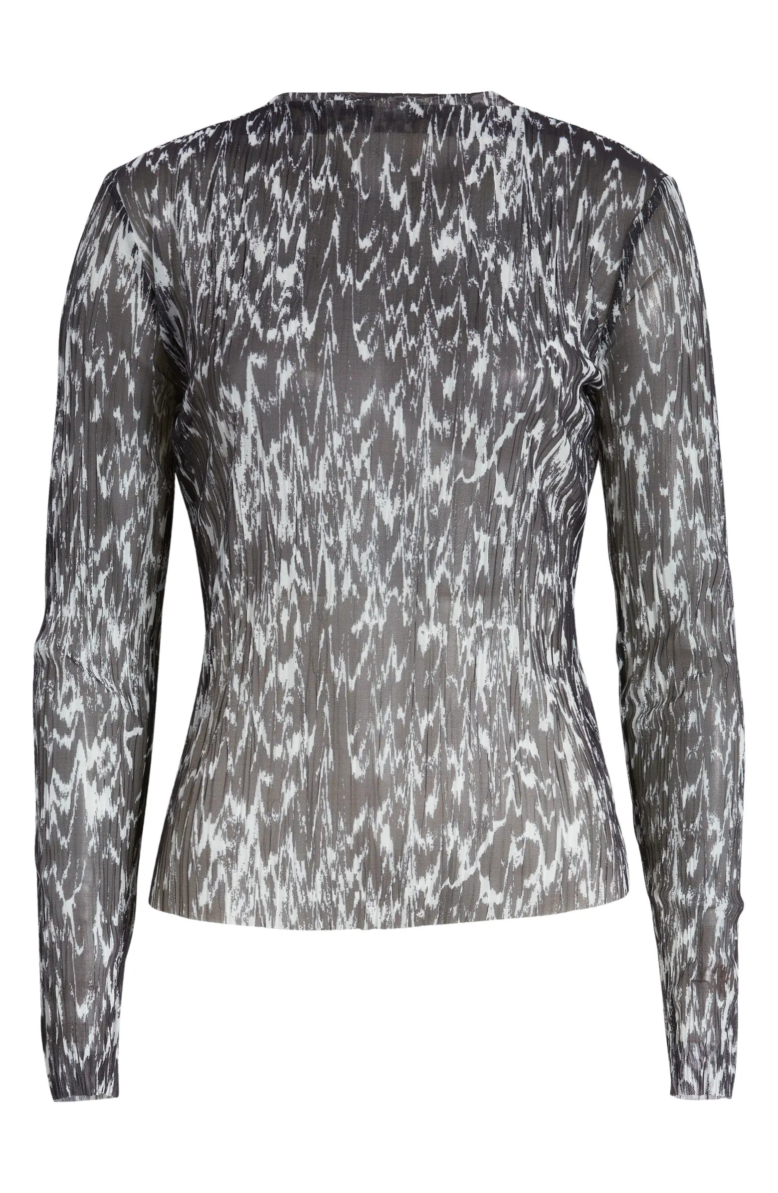 & Other Stories Crinkle Print Long Sleeve Top | Nordstrom | Nordstrom