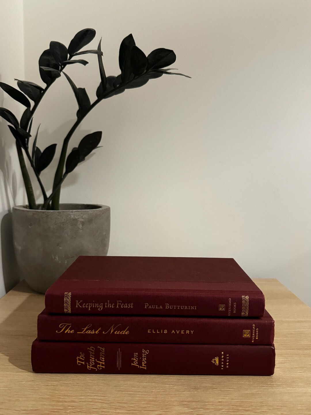 Maroon Decorative Books: Luxury Home Decor, Coffee Table Books - Etsy | Etsy (US)