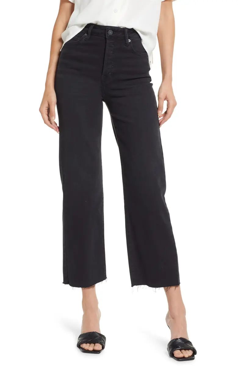 Raw Hem Ankle Straight Leg Jeans | Nordstrom