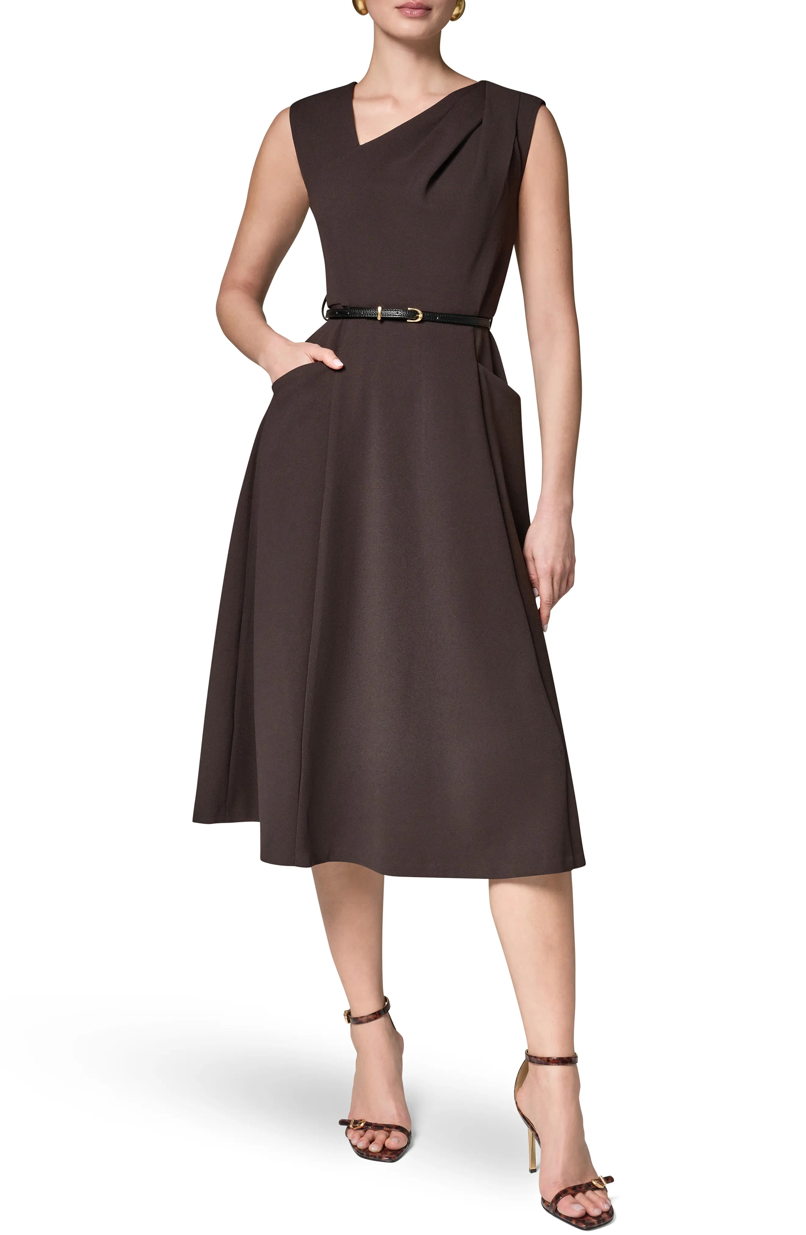 Belted Draped Asymmetric Dress (Women) | Nordstrom | Nordstrom