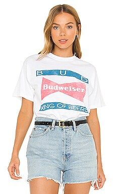 Junk Food Budweiser King Of Beers Bowtie Tee in White from Revolve.com | Revolve Clothing (Global)