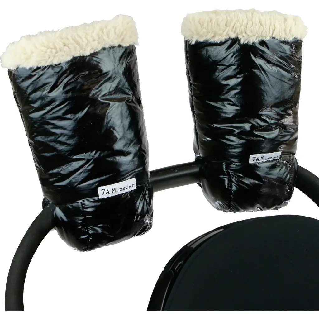 7 A.M. Enfant Warmmuffs Polar Water Resistant Stroller Muffs in Black Polar at Nordstrom | Nordstrom