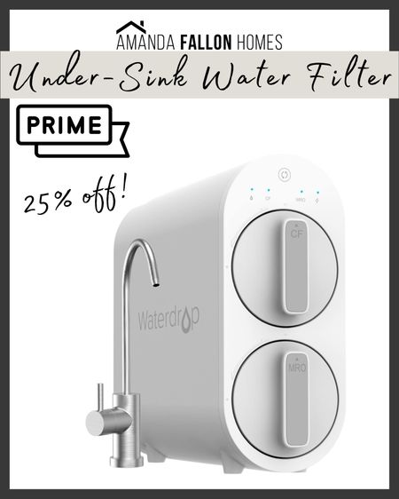 Amazon Prime Days Deal! Just purchased this under-sink water filtration system, now 25% off! I love that it filters out not only fluoride and chlorine, but also atrazine from drinking water!

Water Filter. Under sink water purifier. Reverse osmosis. Drinking water filter. 

#amazon #amazonhome

#LTKhome #LTKsalealert #LTKxPrimeDay