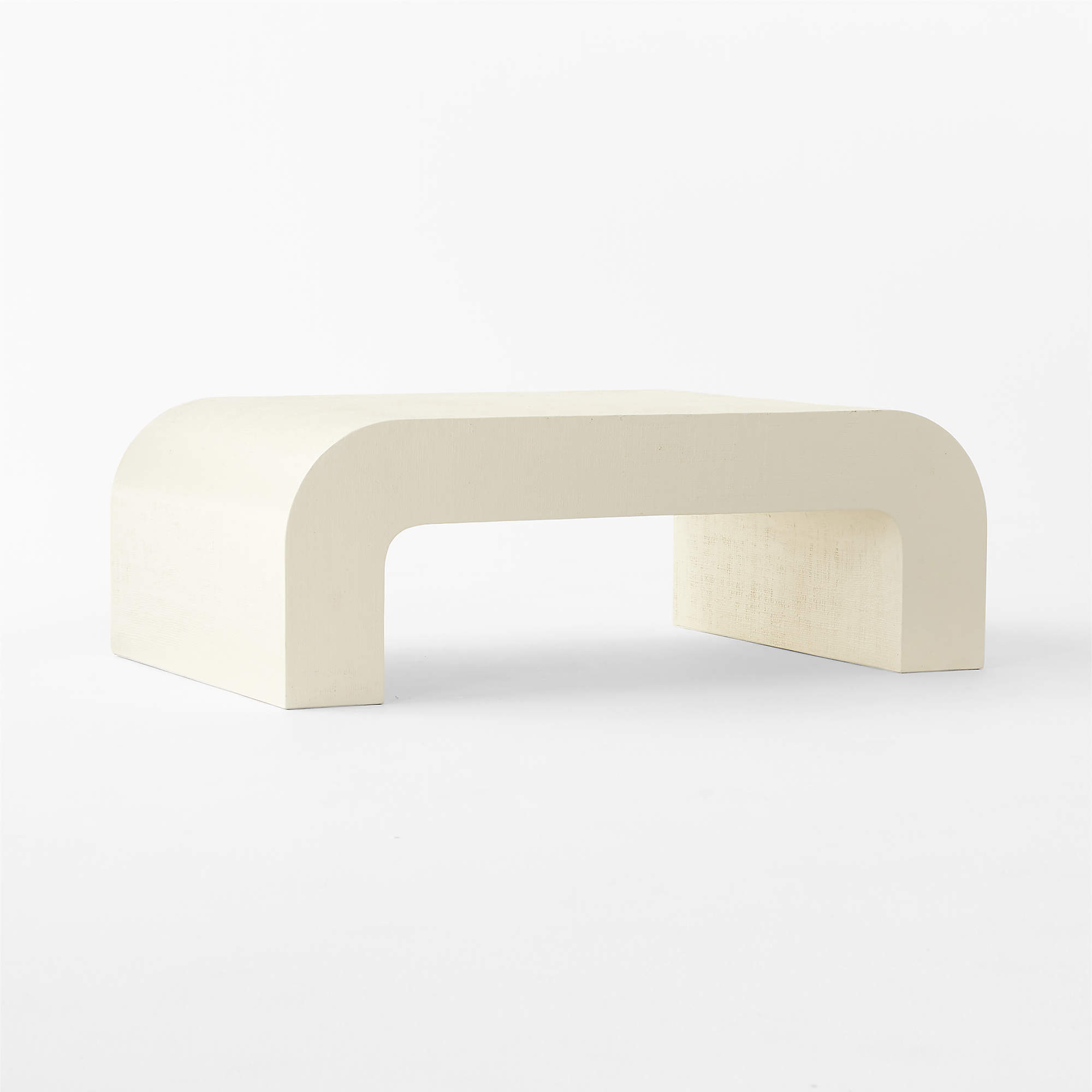 Crescent 46" Square Ivory Resin Coffee Table + Reviews | CB2 | CB2