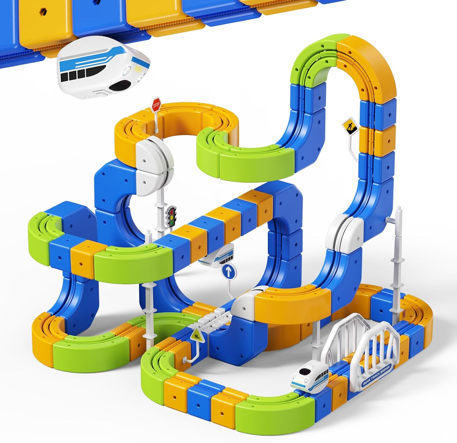 Electric Train Set for Kids 5-8, 225 Pcs 3D Track & 2 Trains | Amazon (US)