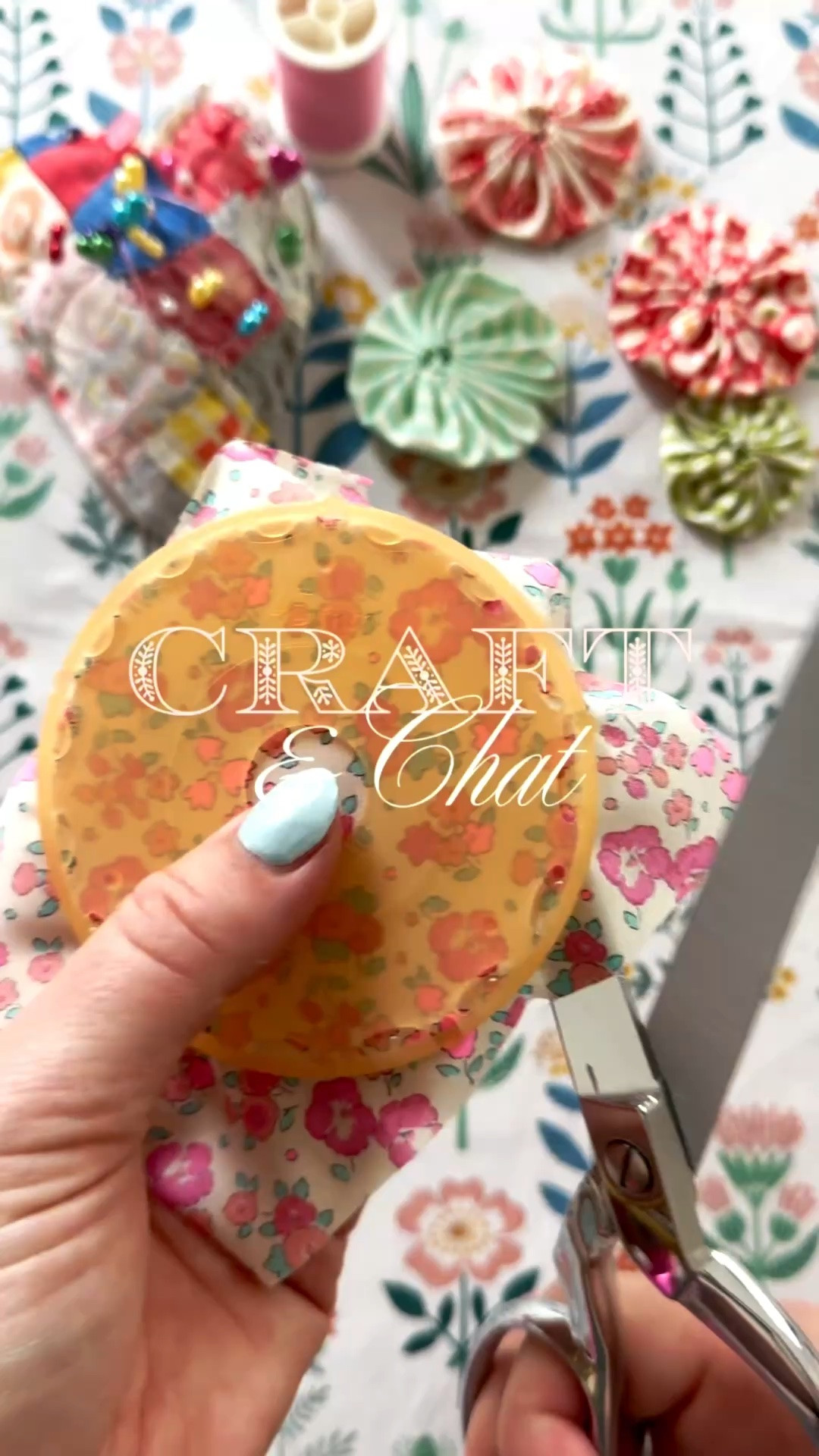 Craft & Chat: Day 3 

Today's work-in-progress is a pile of fabric yo-yos (or Suffolk Puffs) for an epic thrift flip I'm dreaming up!

I've always loved these little gathered fabric circles. They're simple, charming, and remind me of my Granny, who made them too. What starts as a fabric scrap can become a quilt, wreath, garland, ornament, or in my case—a statement detail on a thrifted button-down shirt.

They may be small, but goodness, they take time! So the next time you spot a vintage yo-yo quilt, take a moment to appreciate the hands that stitched every single one.

Now tell me—what are you making today? I'd love to hear! ❤️

#CraftAndChat #FabricYoYos #CreativeLife #grannyhobby #grandmahobby