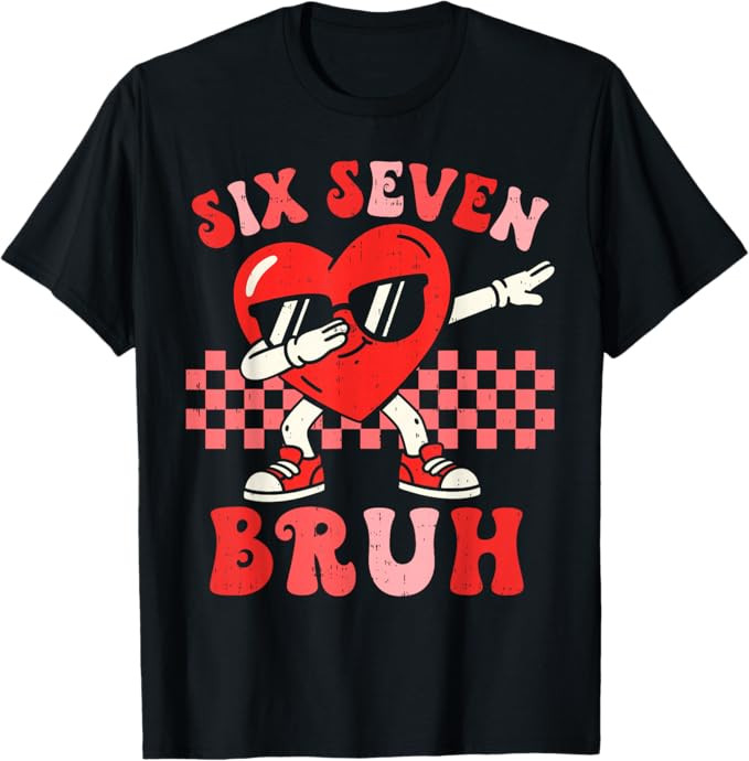 Six Seven 67 Meme Cool Valentine’s for Teens Boys Girls Kids T-Shirt | Amazon (US)
