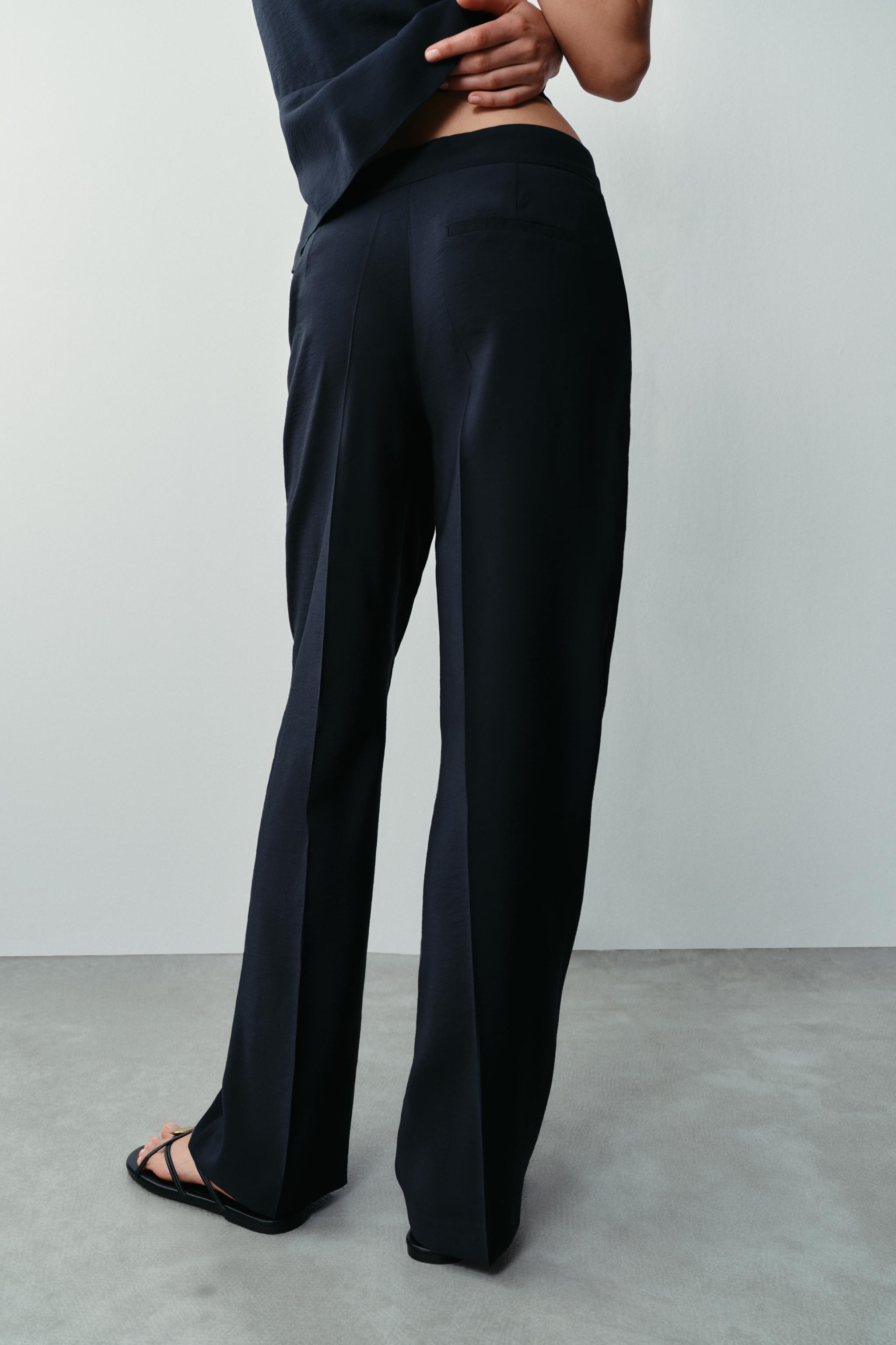 HIGH-RISE STRAIGHT-LEG TROUSERS | Zara US