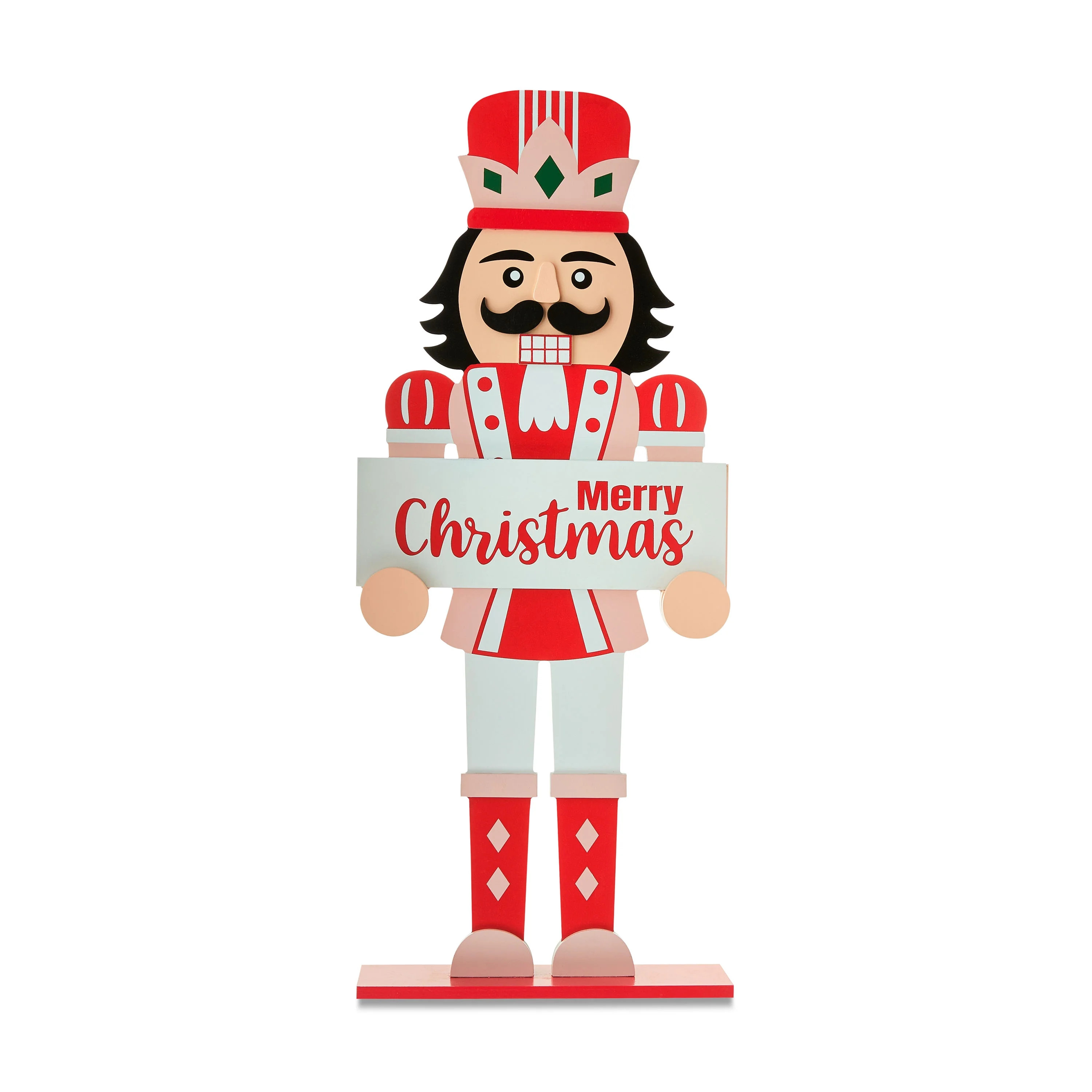 Red & White Nutcracker Door Greeter Christmas Decoration, 22 in, by Holiday Time | Walmart (US)