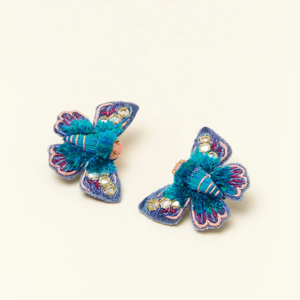 Vive Lux Butterfly Earring Blues | Mignonne Gavigan