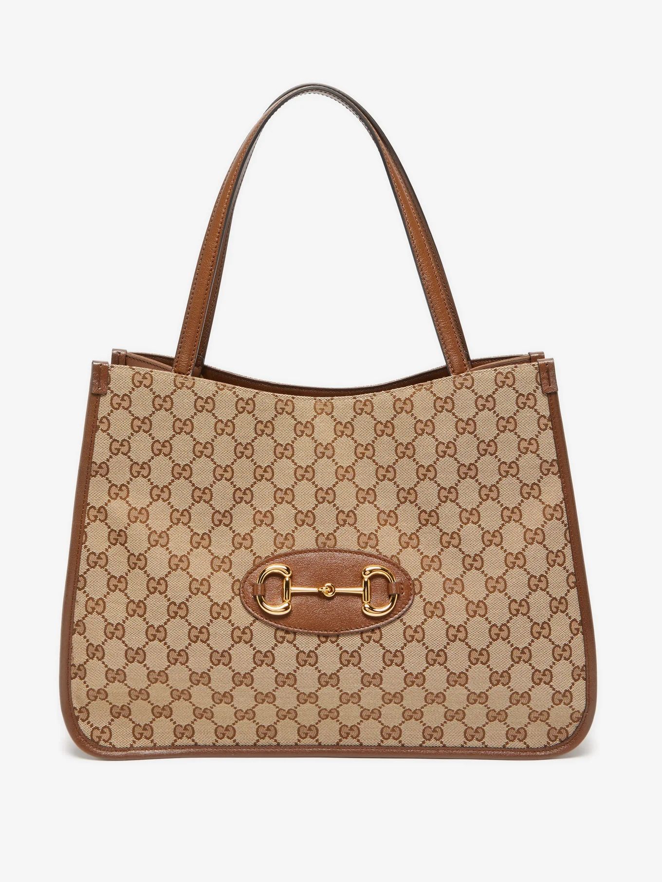 1955 Horsebit GG-canvas and leather tote bag | Matches (UK)
