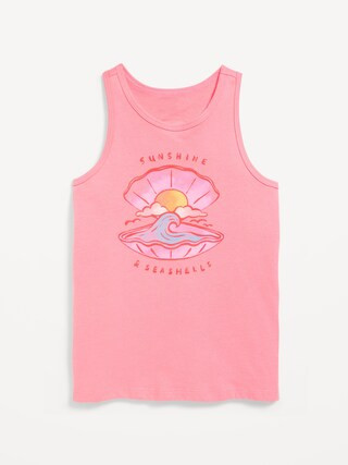 Fitted Back Cutout Graphic Tank Top for Girls | Old Navy (US)