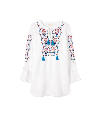 Tory Burch Wildflower Embroidered Beach Tunic | Tory Burch US