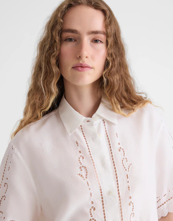 Eyelet Boxy Shirt | Madewell