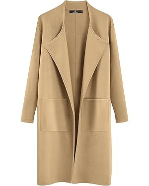 LILLUSORY Women's Long Knit Wool Cardigan Sweaters Oversized Fall Dressy Coatigan 2023 Winter Coa... | Amazon (US)