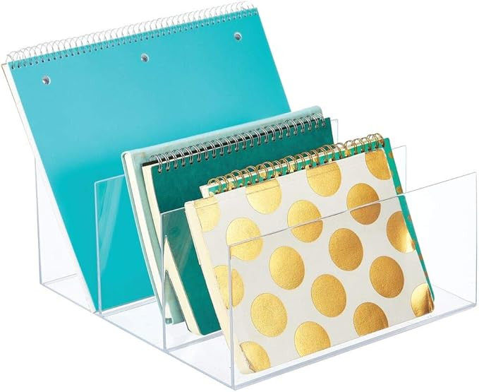 mDesign Plastic Divided Office Organizer for Papers, Envelopes, Stationary, Pens, Office Supplies... | Amazon (US)