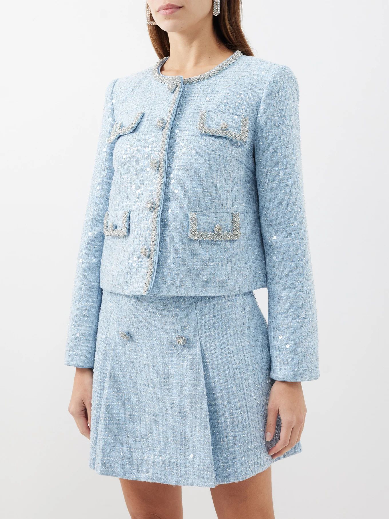 Sequinned bouclé-tweed jacket | Matches (US)