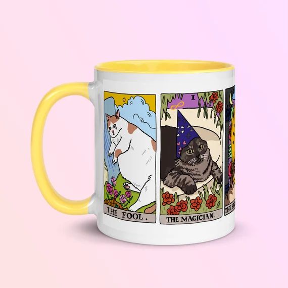 The Original Tarot Cat Meme Coffee Mug Cat Mom Coffee Mug - Etsy | Etsy (US)