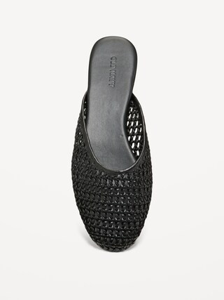 Faux-Leather Woven Mule for Women | Old Navy (US)
