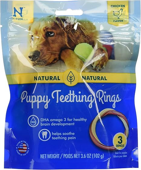 N-Bone 3-Rings Puppy Teething Ring, Chicken Flavor | Amazon (US)