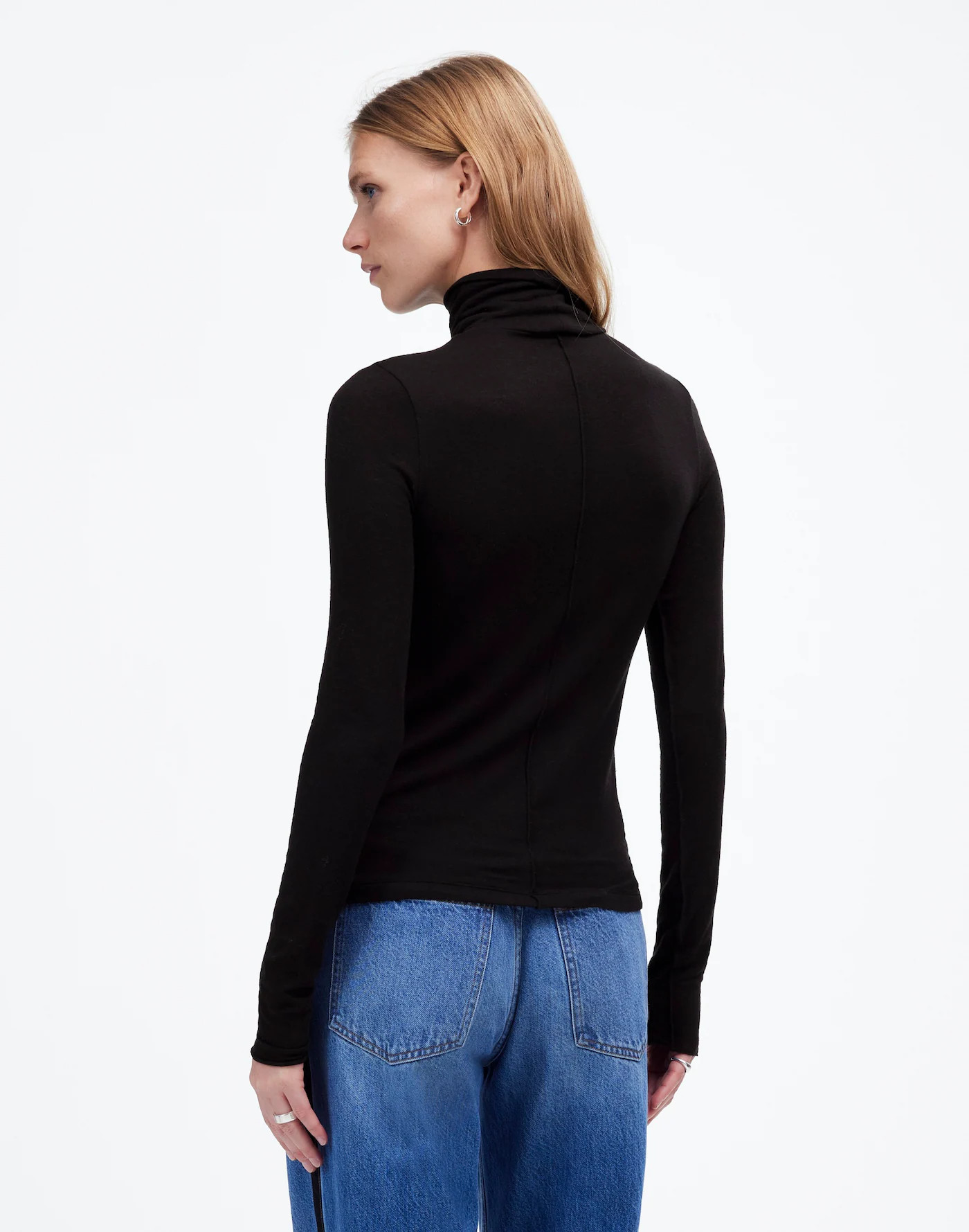 Wool-Blend Turtleneck Long-Sleeve Tee | Madewell | Madewell
