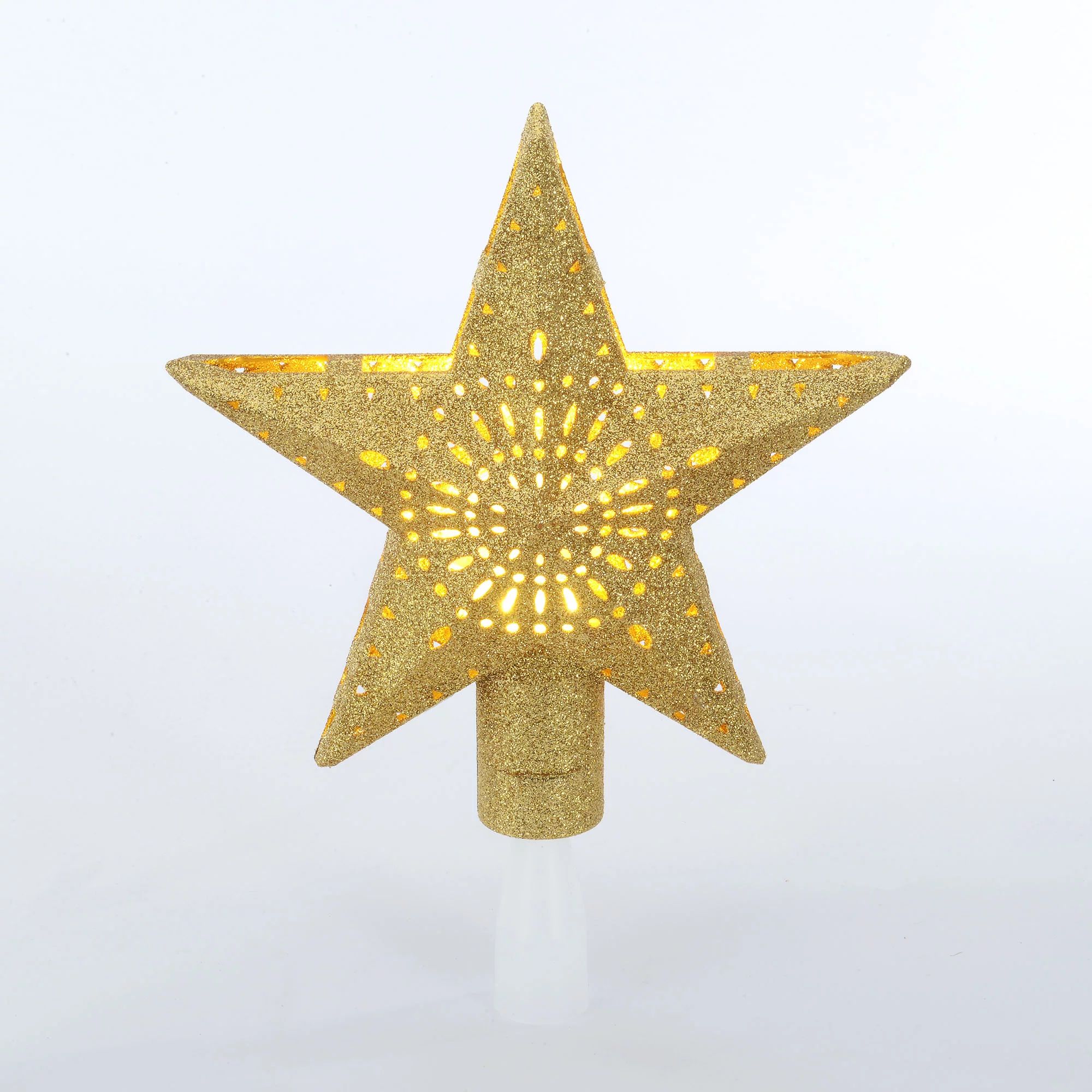 Holiday Time Gold Star Lighted Projection LED Tree Topper, 11.4" | Walmart (US)
