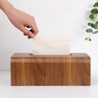 Rustic Wood Tissue Box Cover, Napkin Dispenser, Modern Wooden Kleenex Cover Holder For Bathroom Vani | Etsy (US)
