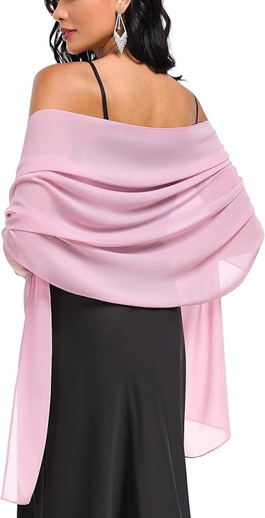 Shawls and Wraps Soft Chiffon Scarve Scarf For Evening Party Dresses Wedding Stole | Amazon (US)