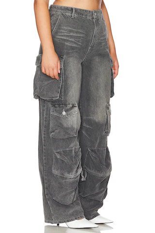 AFRM Parker Cargo Jeans in Smoke Grey from Revolve.com | Revolve Clothing (Global)
