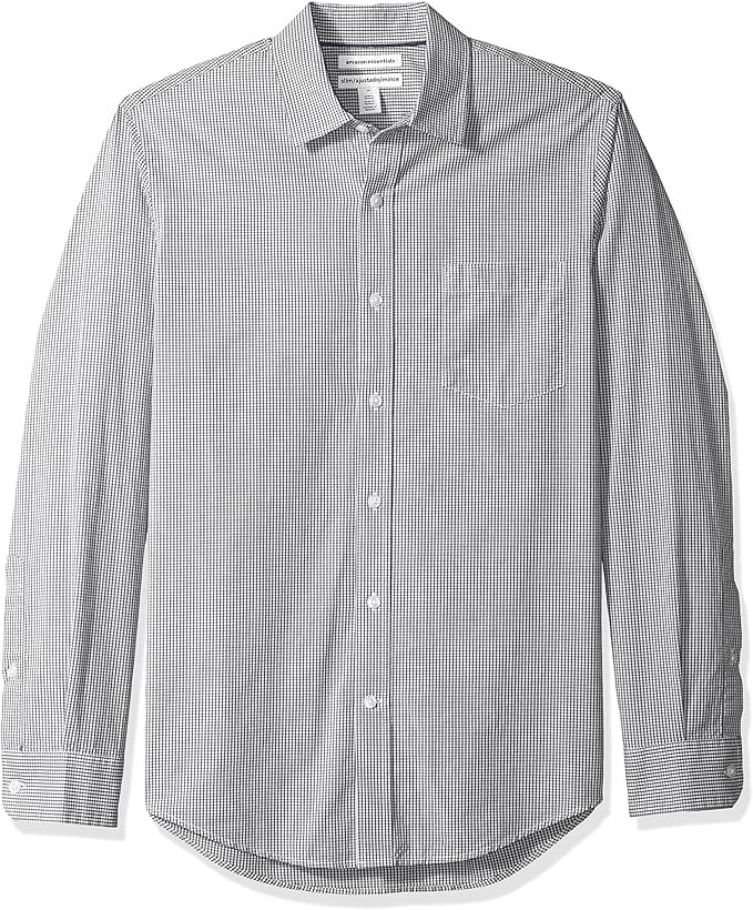 Amazon Essentials Men's Slim-Fit Long-Sleeve Poplin Shirt | Amazon (US)