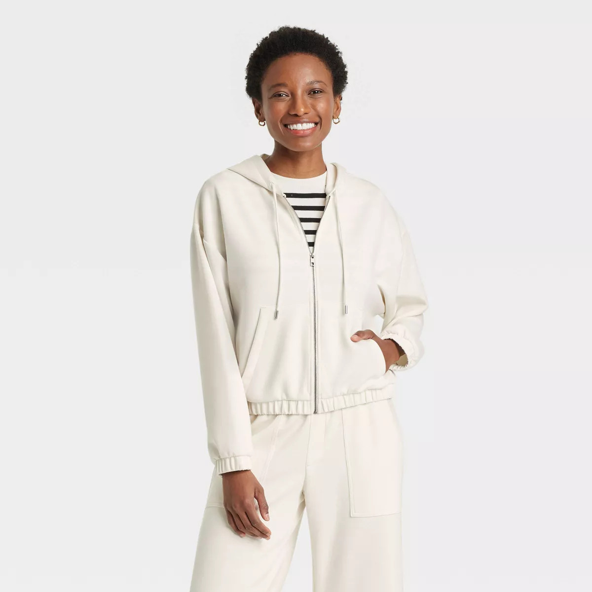 Women's Sandwash Hooded Zip-Up Sweatshirt - A New Day™ | Target