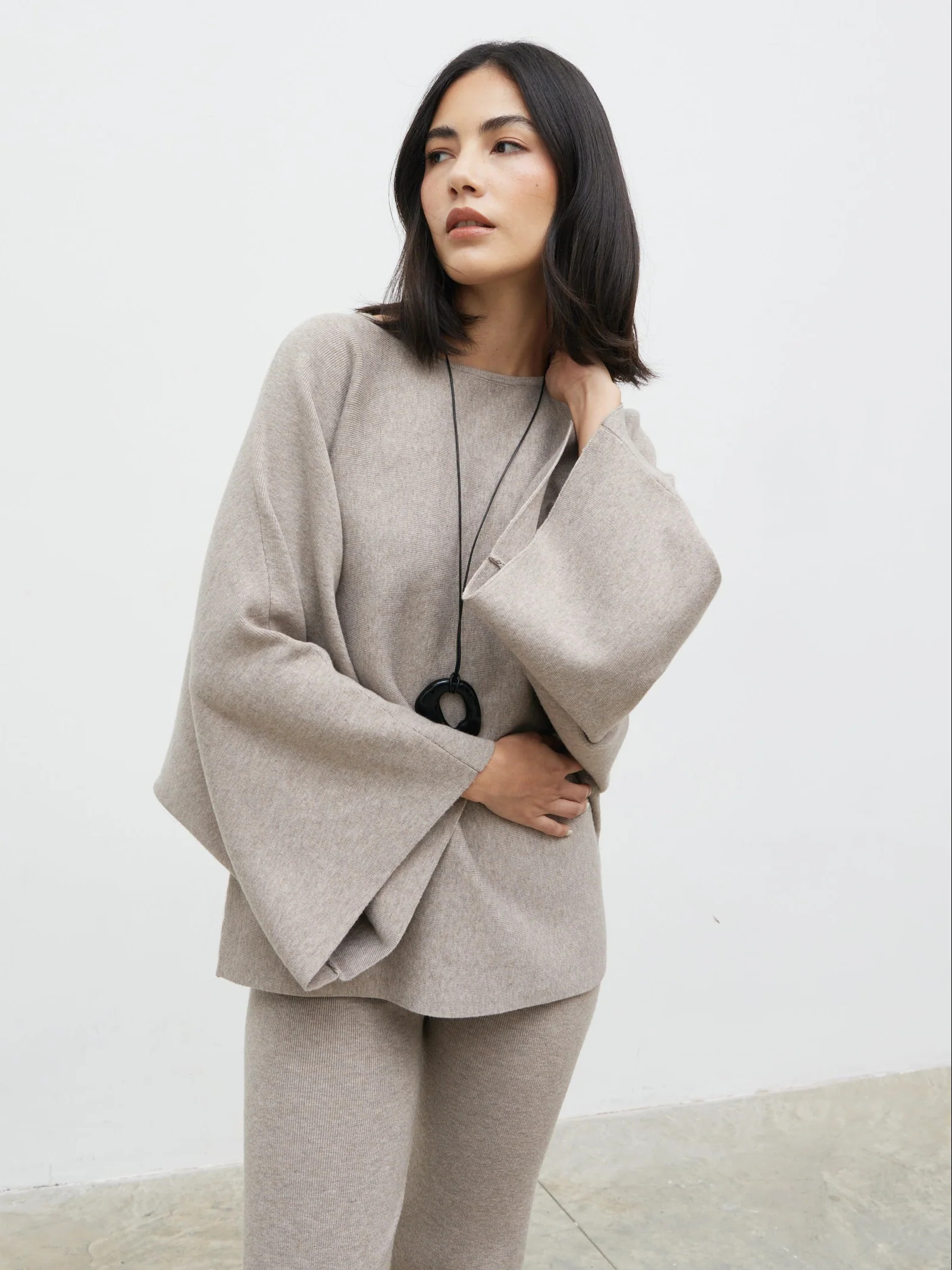 Aurelie Drape Sleeve Knit Jumper | Pretty Lavish (UK)