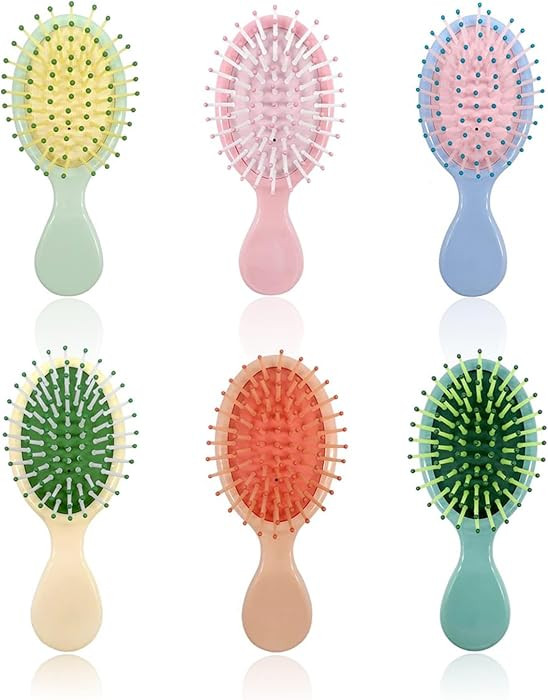 6 Pieces Mini Wet Hair Brush, Travel Detangling Brush, for Most Hair Types, with Ease Knots Witho... | Amazon (US)