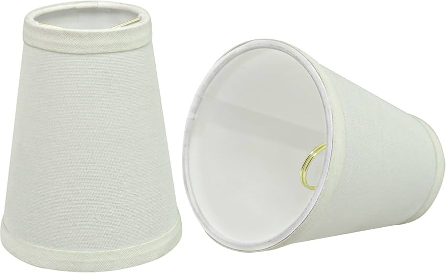 Aspen Creative 32654-2B, Empire Clip-On Chandelier Lamp Shade, Off White, 2 1/2" Top x 4" Bottom ... | Amazon (US)