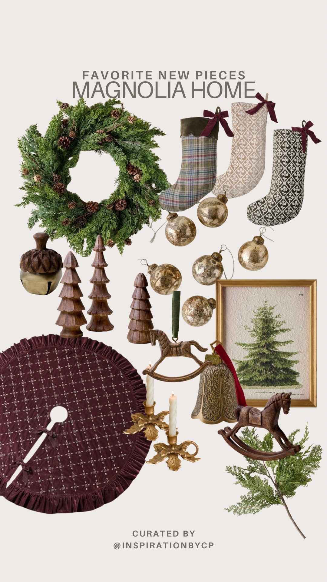 MAGNOLIA HOME HOLIDAY COLLECTION
#christmasdecor #magnoliahome #treeskirt #christmasstockings #equestrian #holidaywreath #ornaments #holidayart

#LTKSeasonal #LTKHome