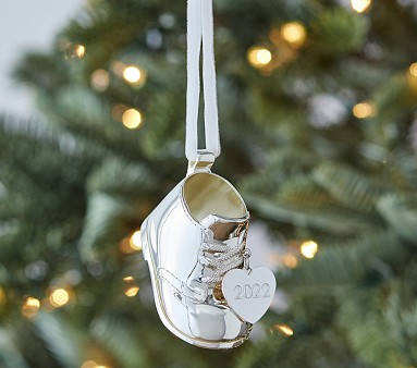 Baby's First Bootie Keepsake Ornament | Pottery Barn Kids