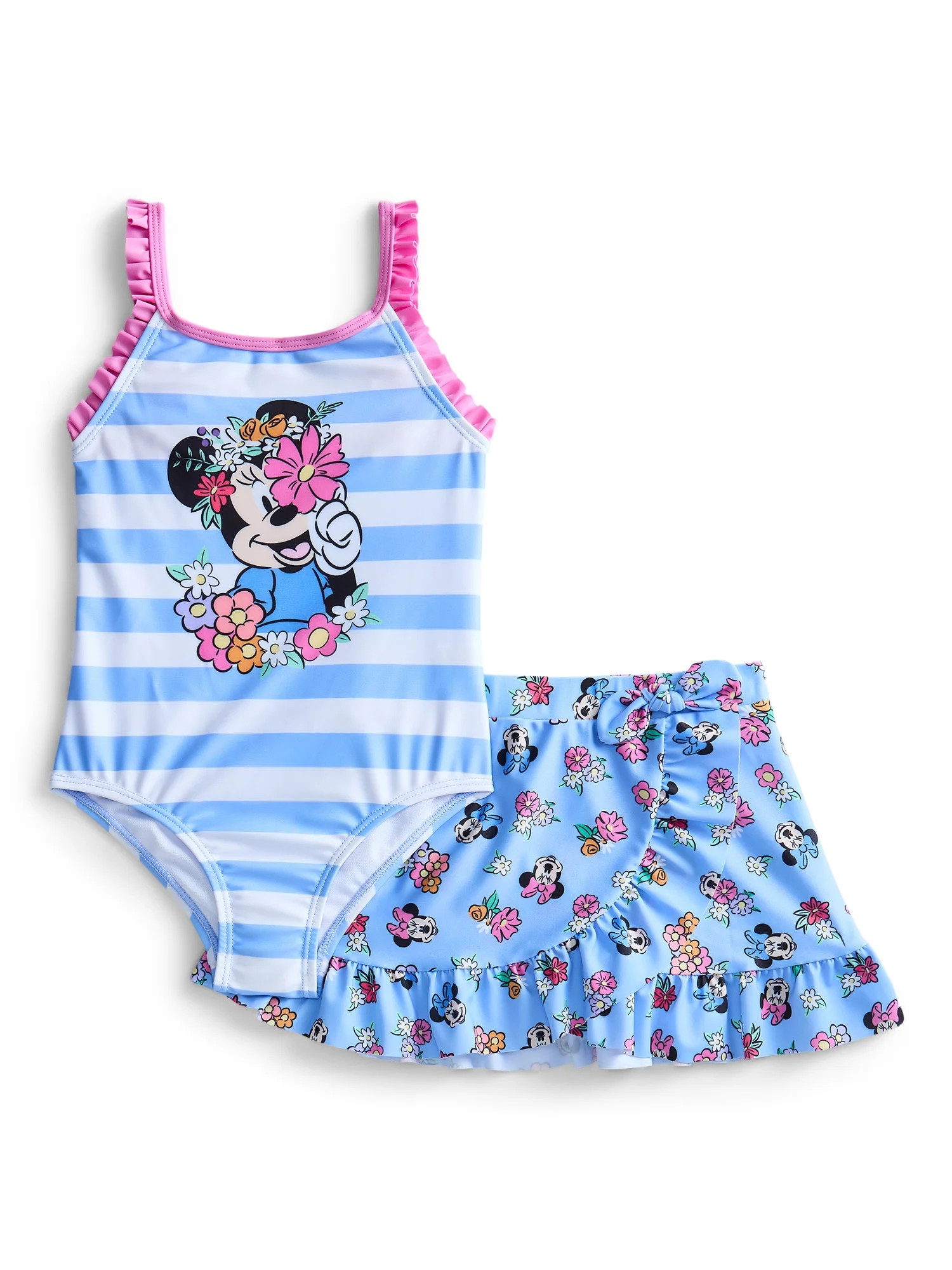 Character Toddler Girl One- Piece Swimsuit and Skirt Set, Sizes 12M-5T | Walmart (US)