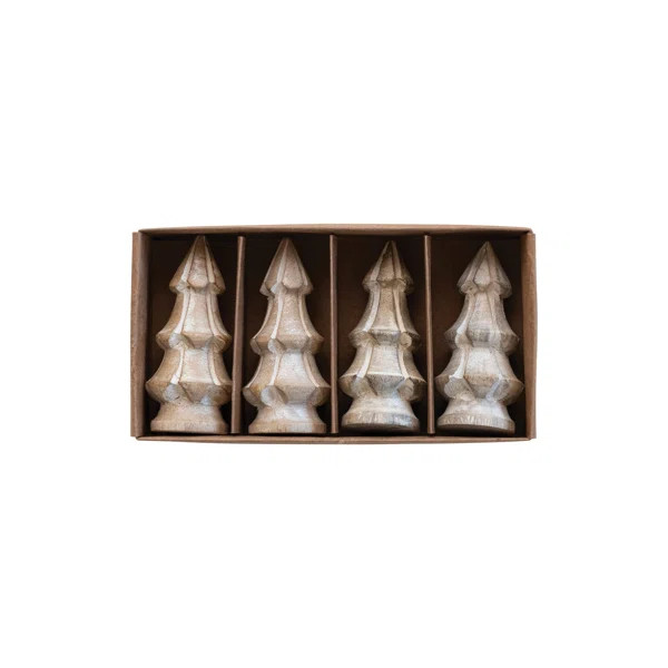 Mango Wood Christmas Trees In Kraft Box | Wayfair North America