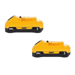DEWALT 20-Volt MAX Compact Lithium-Ion 3.0Ah Battery Pack (2-Pack)-DCB230-2 - The Home Depot | The Home Depot
