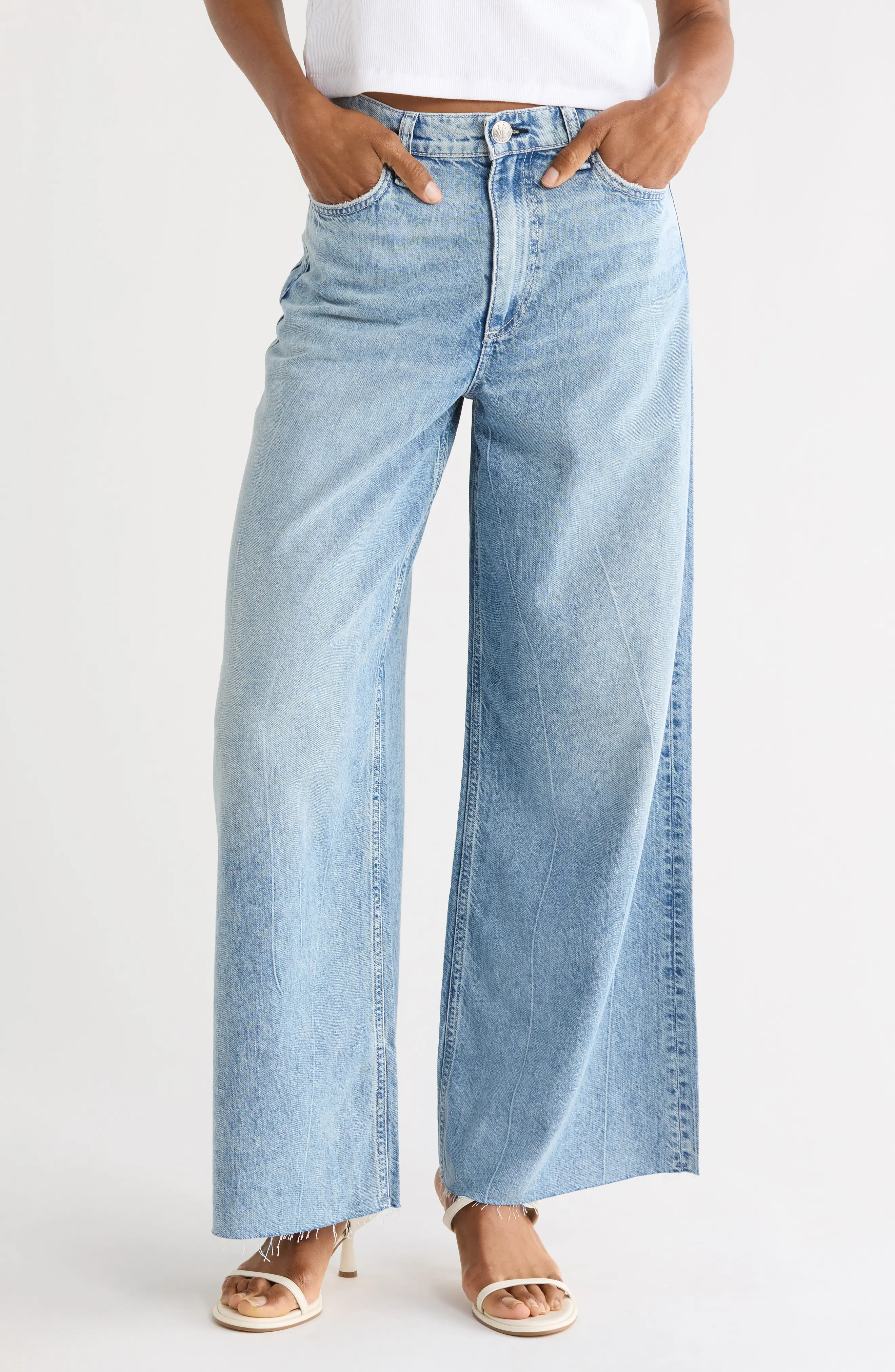 Sofie Featherweight High Waist Ankle Wide Leg Jeans (Women) | Nordstromrack | Nordstrom Rack