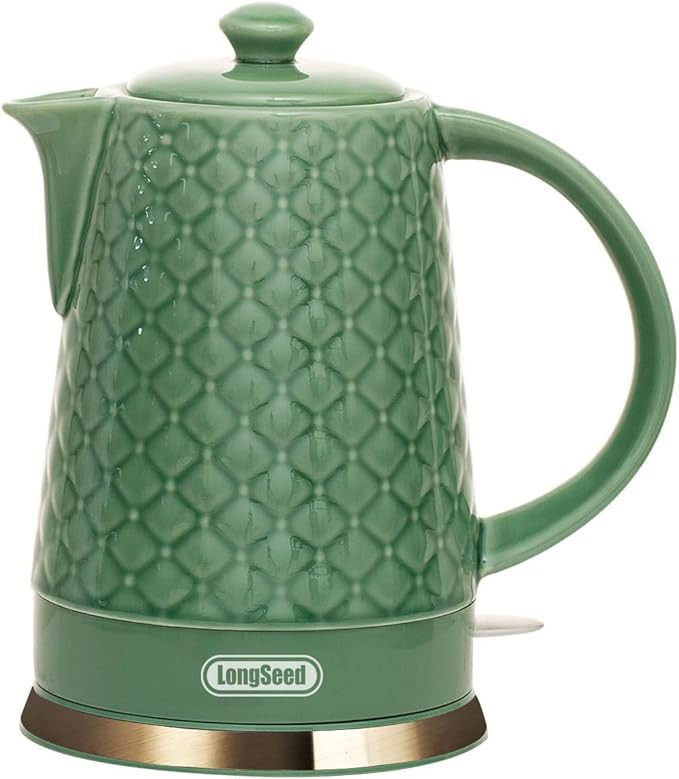 Ceramic Electric Kettle, 1.5L/1200W Boil Water Quickly and Easily with Boil-Dry Protection Auto S... | Amazon (US)