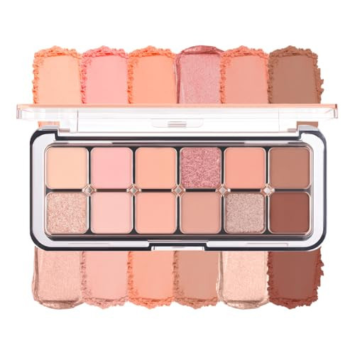 12 Colors Eyeshadow Palette, Long-Lasting and Highly Pigmented Eye Shadow Makeup for Women Girls, Naturing-Looking Soft Blendable Pink Powder Light Pink Eye Shadow Shades Make Up Pallet Gift Set #1 | Amazon (US)