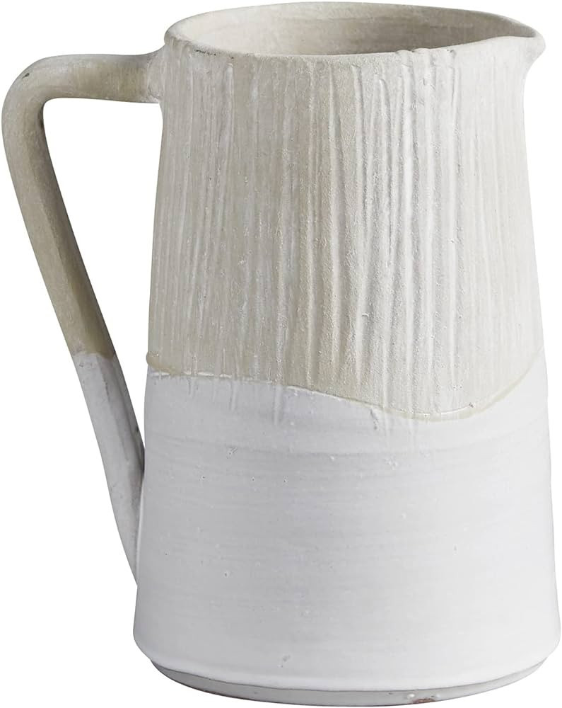 47th & Main Textured Pitcher Style Terracotta Planter Vase with Handle for Flowers Small Plants a... | Amazon (US)