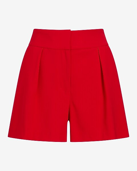 Stylist Super High Waisted Pleated Tailored Shorts | Express