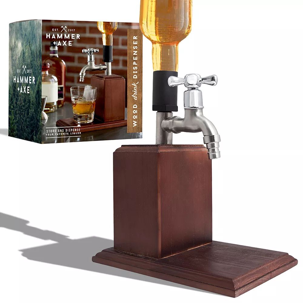 Hammer & Axe Liquor Dispenser Wood | Kohl's