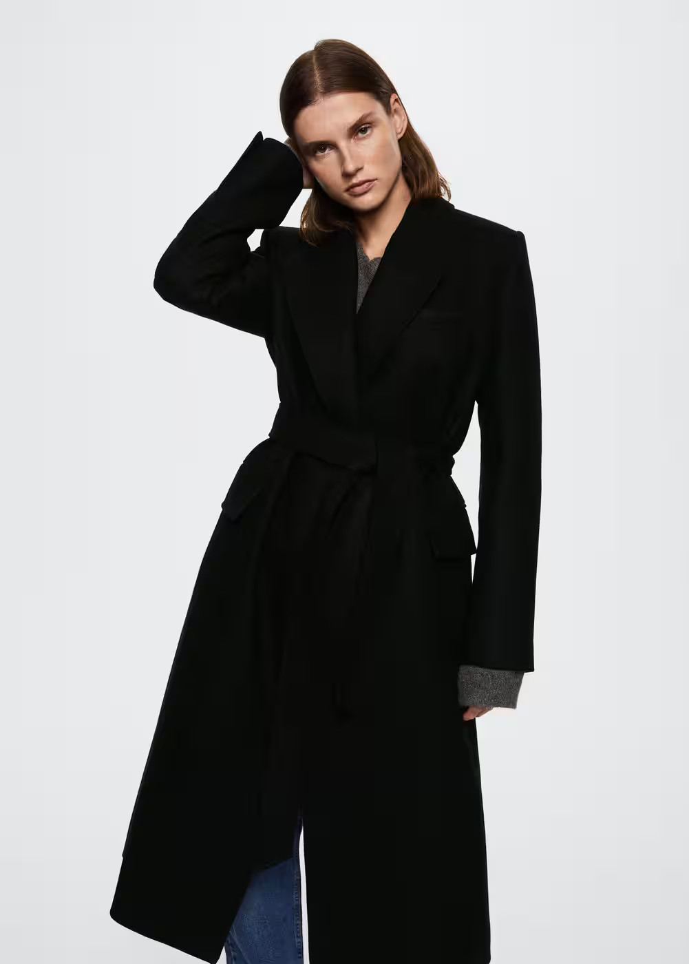 Long coat with lapels -  Women | Mango USA | MANGO (US)