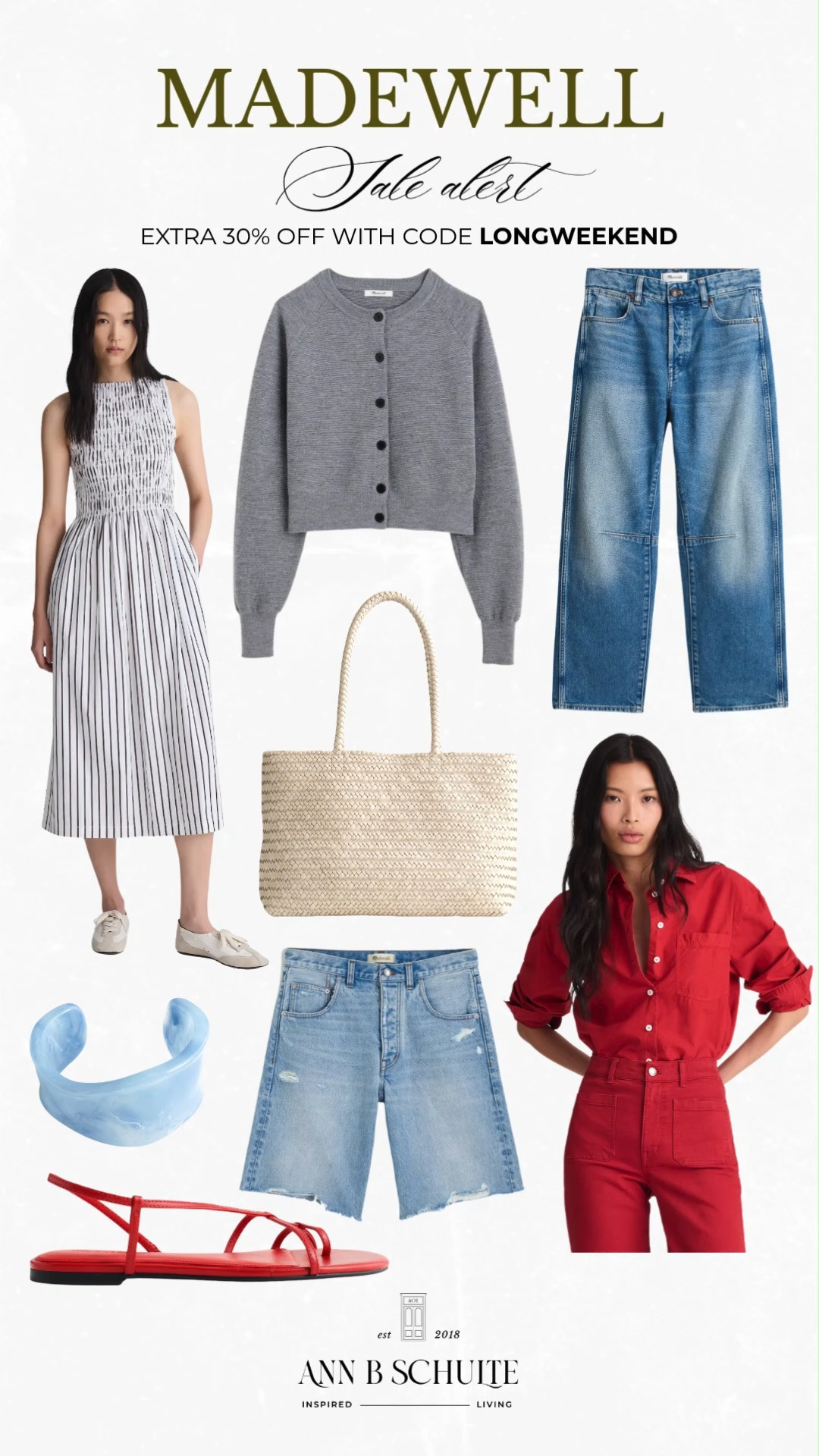 Madewell’s extra 30% off sale with code LONGWEEKEND feels like the perfect excuse to grab effortless denim and easy summer staples. ☀️🛍️👖 #MadewellStyle #DenimLover #SummerFashion #CasualChic #EverydayStyle #WeekendLooks #EffortlessFashion #WardrobeStaples #LTKsale #MinimalStyle 

 #LTKootd #LTKSaleAlert