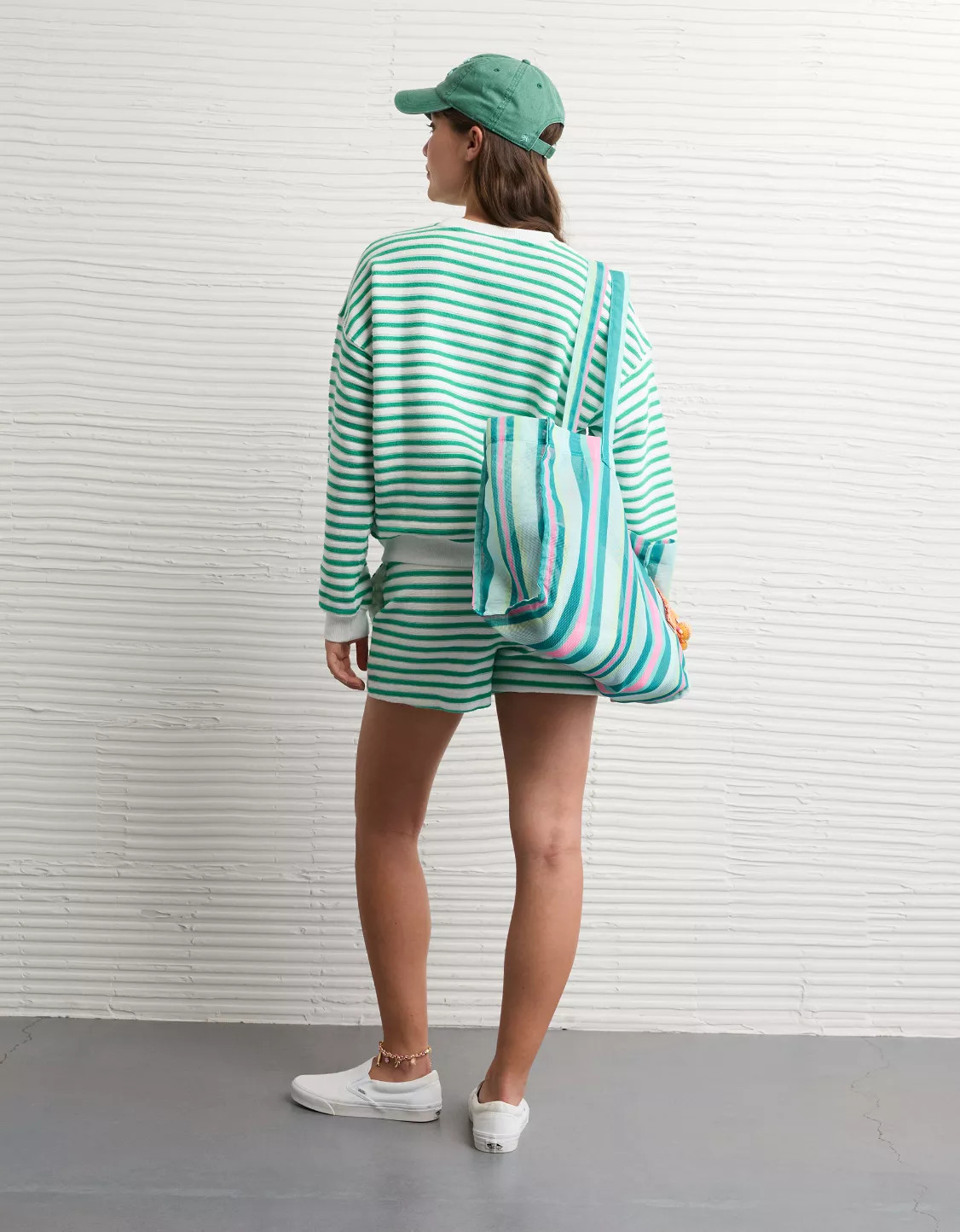 AE Textured Crew Neck Sweatshirt | American Eagle Outfitters (US & CA)