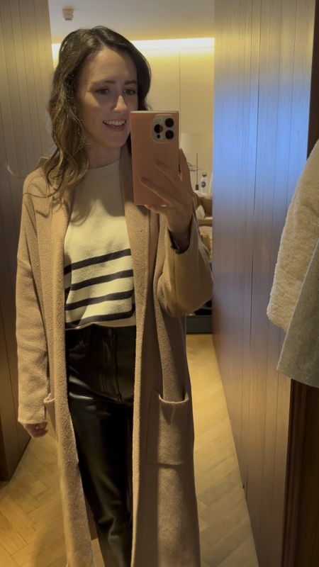 Here’s what I wore for our first day exploring Barcelona! Wearing an XS in the coatigan & a 24 in the vegan leather pants. Shoes run small - I went up a 1/2 size

#LTKshoecrush #LTKtravel #LTKVideo